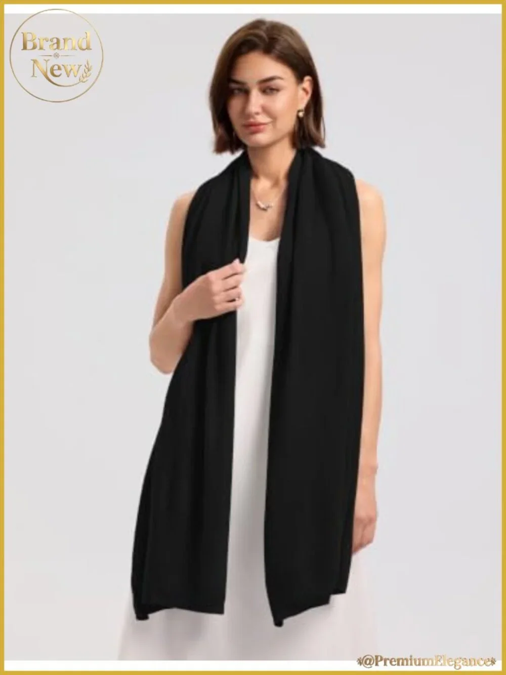 Wool Cashmere Pashmina Wrap Shawl Women's Extra Large Evening Scarf